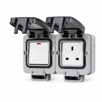 13A weatherproof switch ans socket