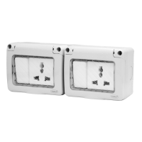 13A DOUBLE SOCKET WITH SWITCH IP55 UNIVERSAL STANDARD