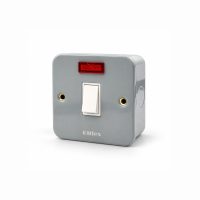 Metal Clad 20A 1G DP Switch+Neon